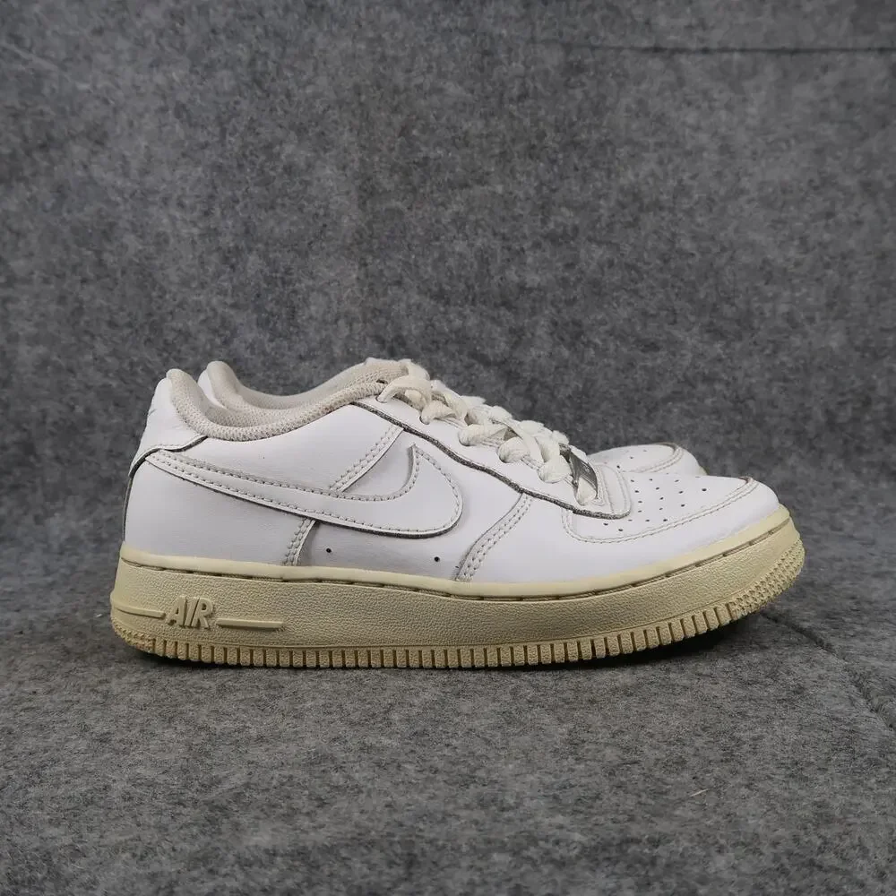 Nike Shoes Kids 4 Air Force 1 Sneakers Trainer Casual Lace Up White Active Youth